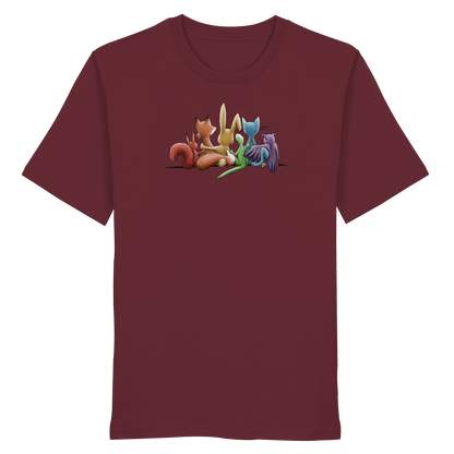 Regenbogen Tiere für Freundschaft, Toleranz und Vielfalt - Organic Shirt