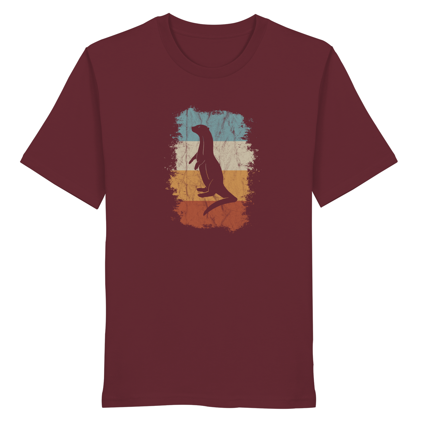Retro Otter Fischotter Silhouette - Organic Shirt