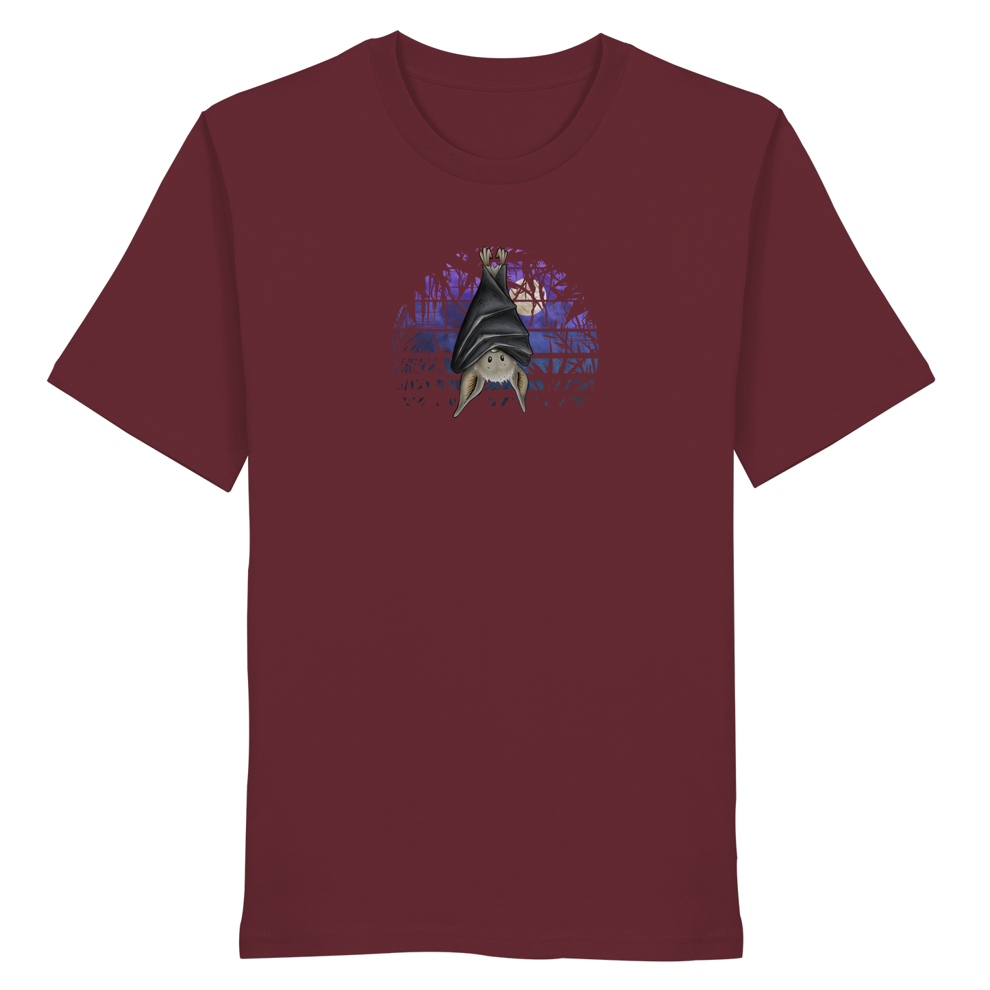 Fledermaus in blauer Nacht - Organic Shirt
