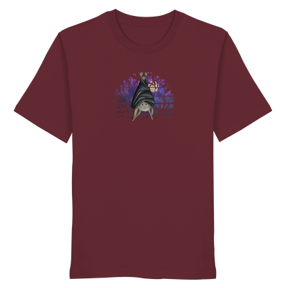 Fledermaus in blauer Nacht - Organic Shirt