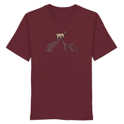 Ziegenbock in den Bergen - Organic Shirt