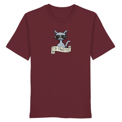 Stay Pawsitive Bleib lässig Hipster Katze - Organic Shirt