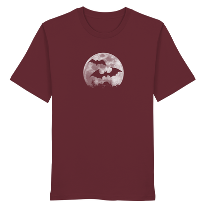 Fledermaus Silhouetten bei Vollmond - Organic Shirt