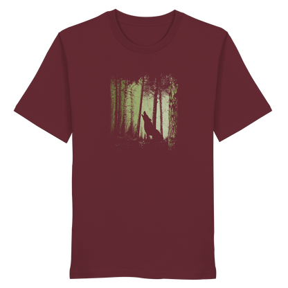 Einsamer Wolf im Zwielicht Wald  - Organic Shirt
