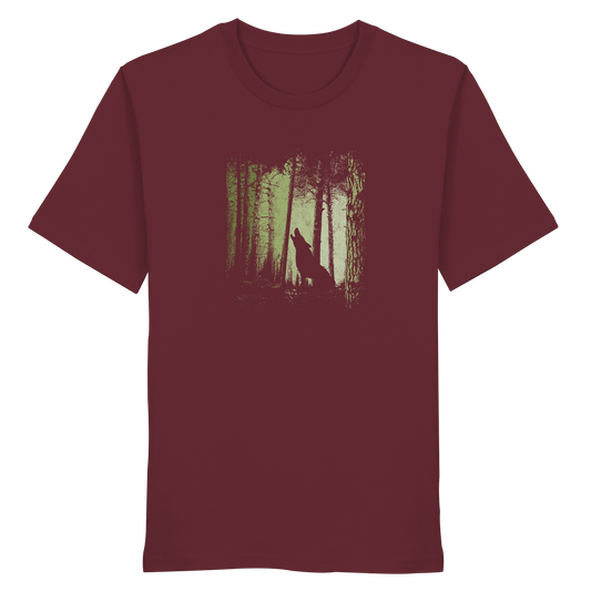 Einsamer Wolf im Zwielicht Wald  - Organic Shirt