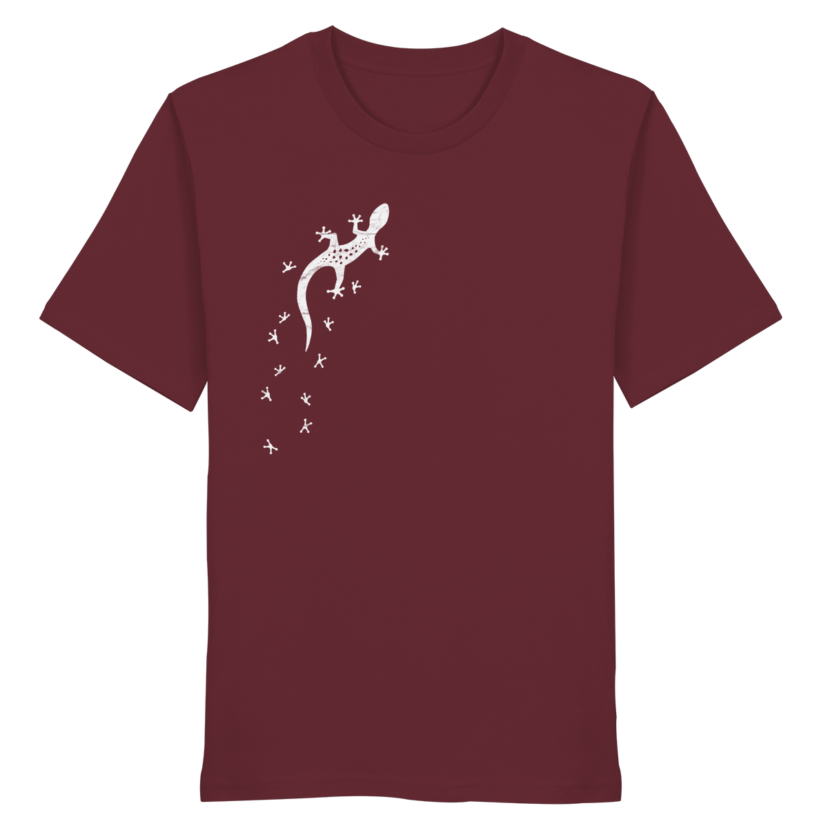 Gecko Eidechse Silhouette hell - Organic Shirt