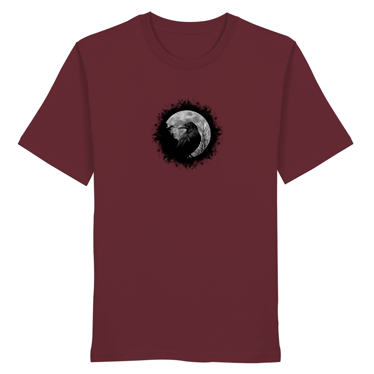 Schwarzer Rabe bei Vollmond  - Organic Shirt