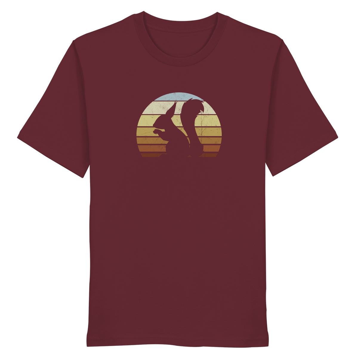 Retro Eichhörnchen Silhouette - Organic Shirt