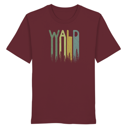 Wald Retro Forst Schriftzug - Organic Shirt