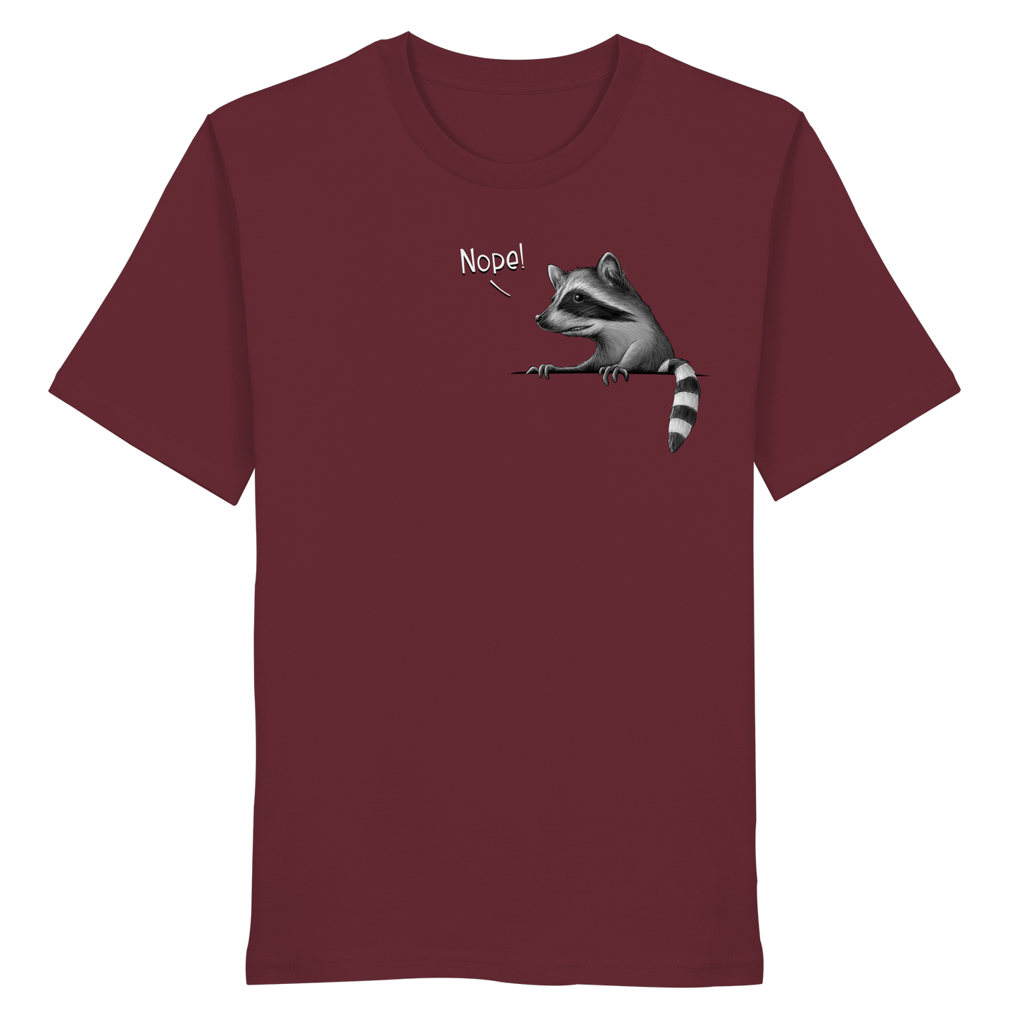 Nope! Frecher verwegener Waschbär - Organic Shirt