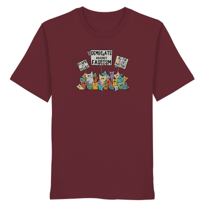 Demo-Katzen gegen Faschismus und für Vielfalt - Organic Shirt