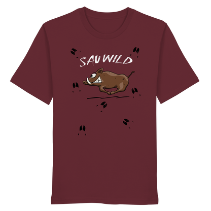 Sauwild wilde Sau | Wildschwein Keiler - Organic Shirt