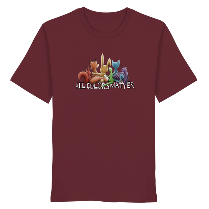 All Colors Matter! Regenbogen Tiere für Vielfalt - Organic Shirt