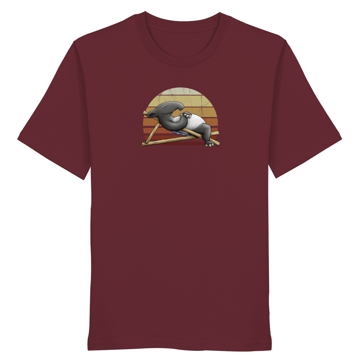Lässiger Retro Sundown Tapir - Organic Shirt