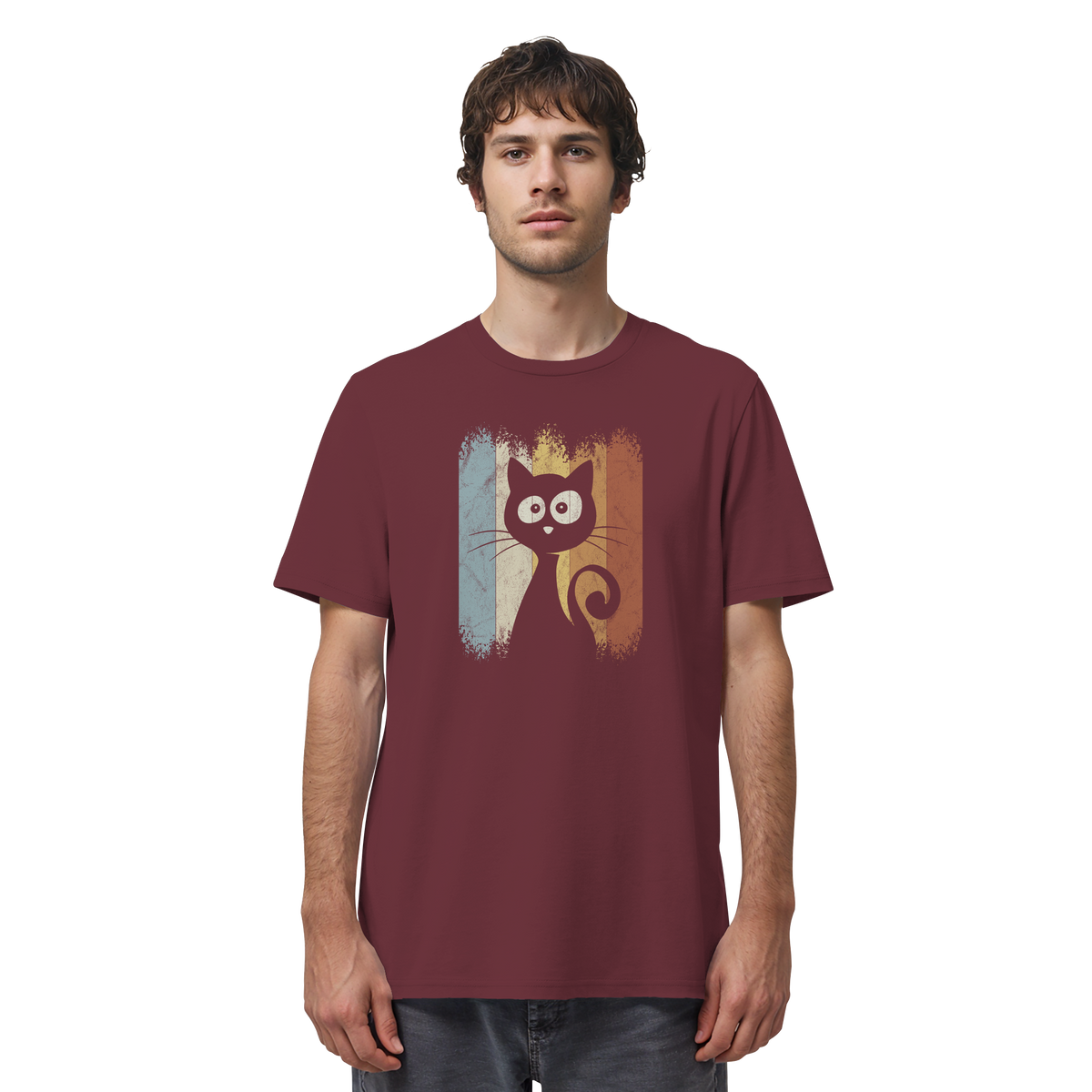 Retro Katze Silhouette - Organic Shirt
