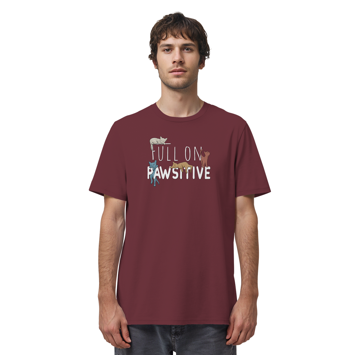 Full On Pawsitive! Gechillte Katzen - Organic Shirt