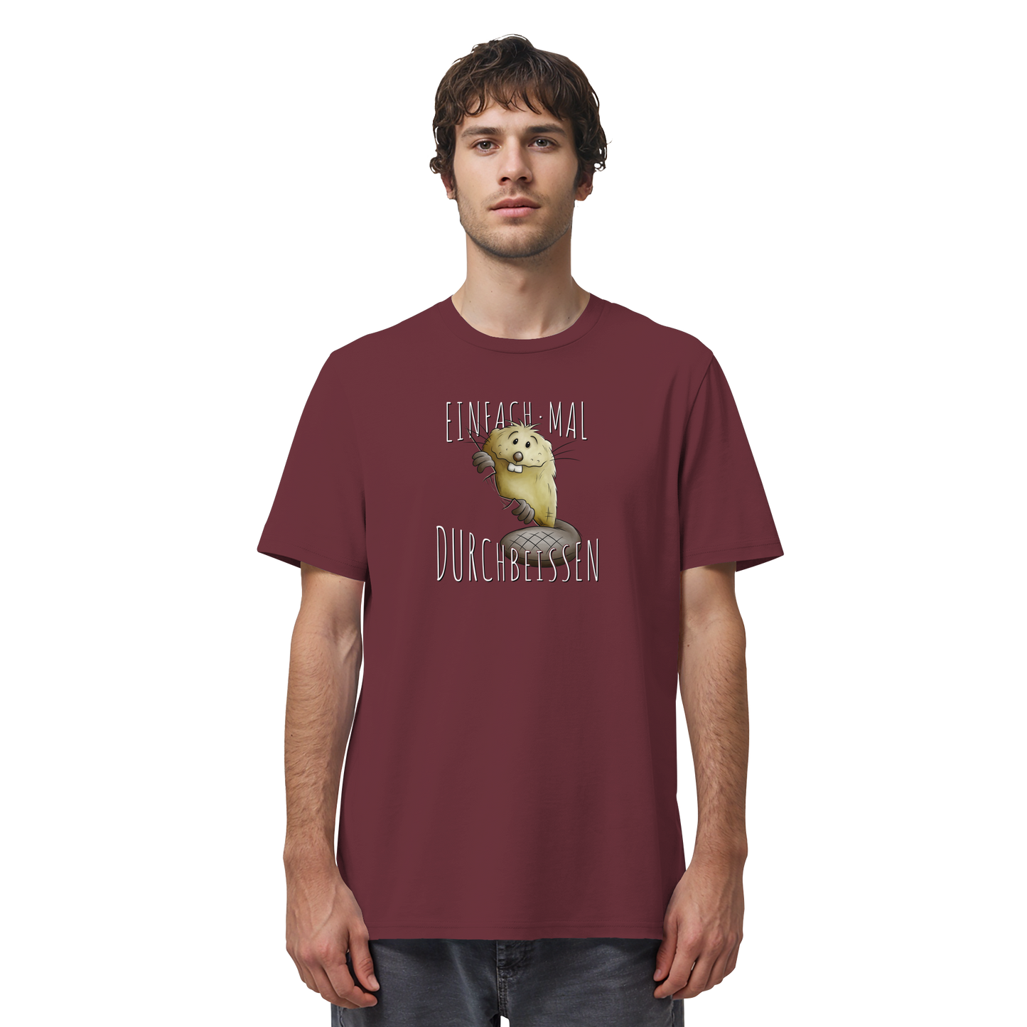 Einfach mal Durchbeissen Biber - Organic Shirt