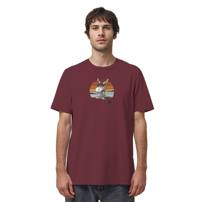 Lässiges Maultier Retro Esel - Organic Shirt