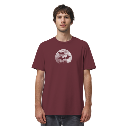 Fledermaus Silhouetten bei Vollmond - Organic Shirt