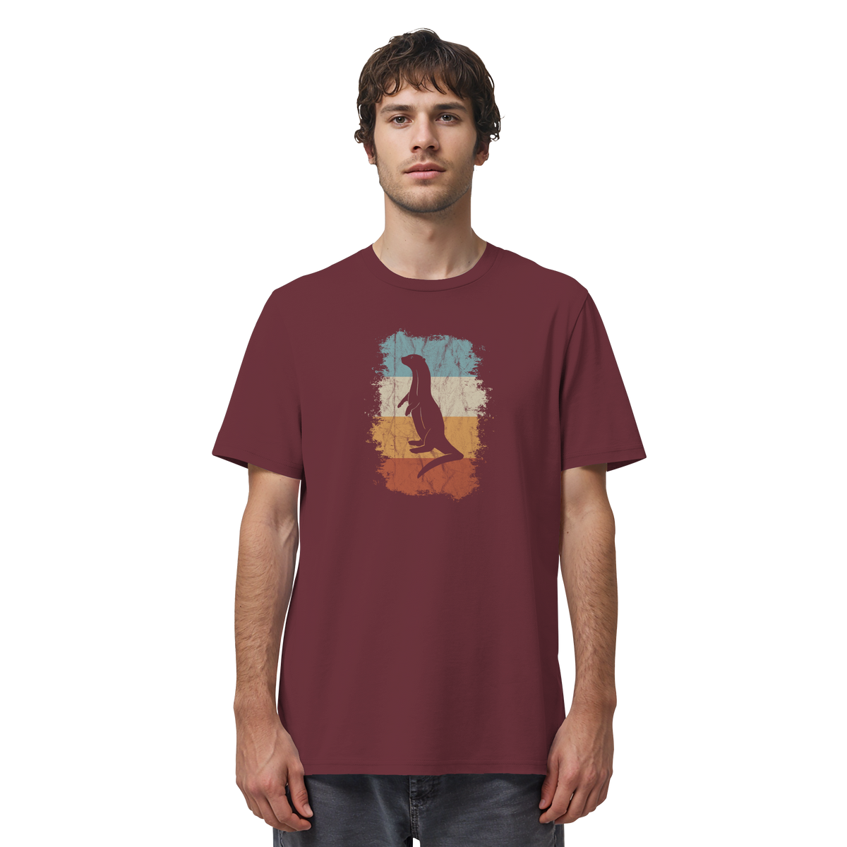 Retro Otter Fischotter Silhouette - Organic Shirt