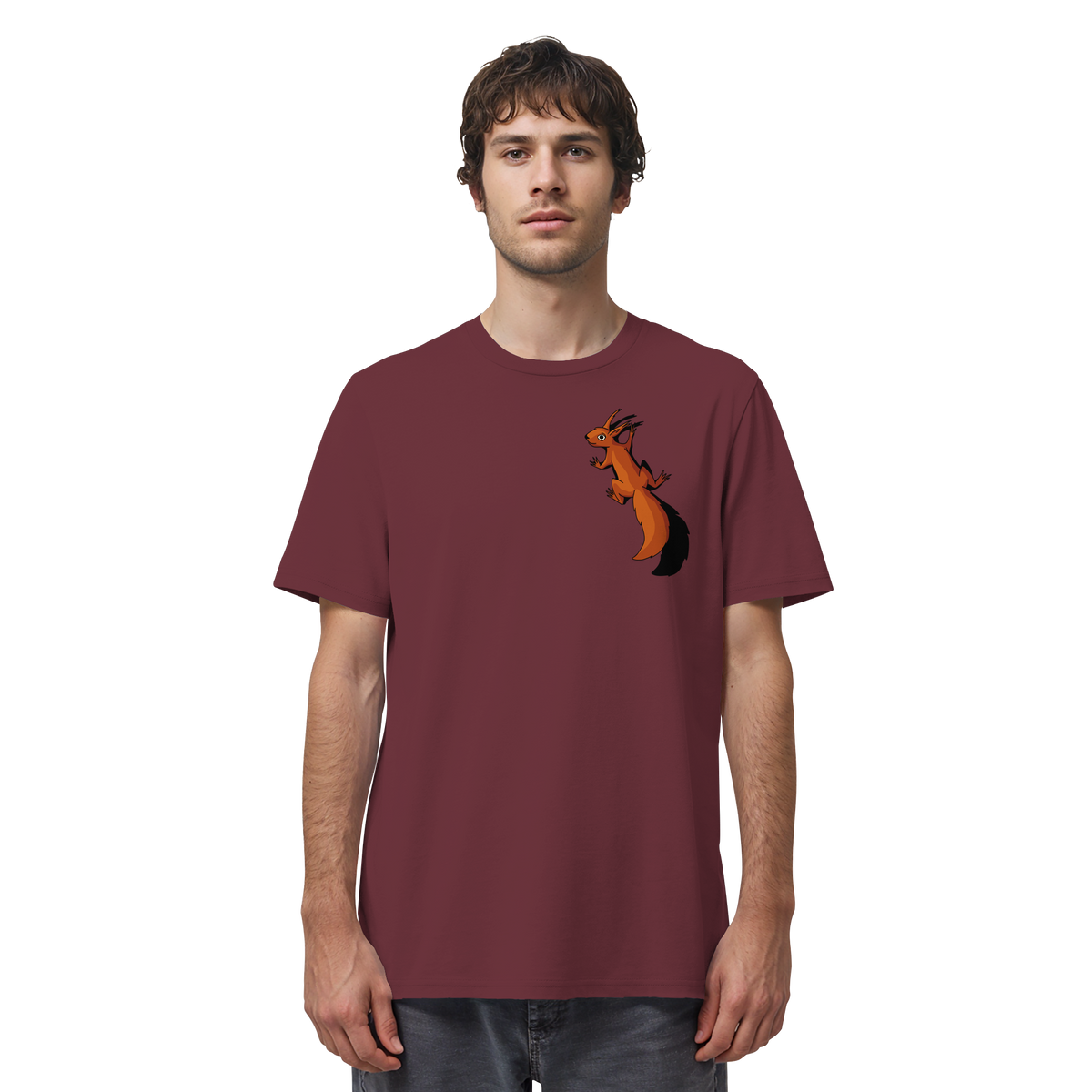 Süßes Eichhörnchen klettert - Organic Shirt