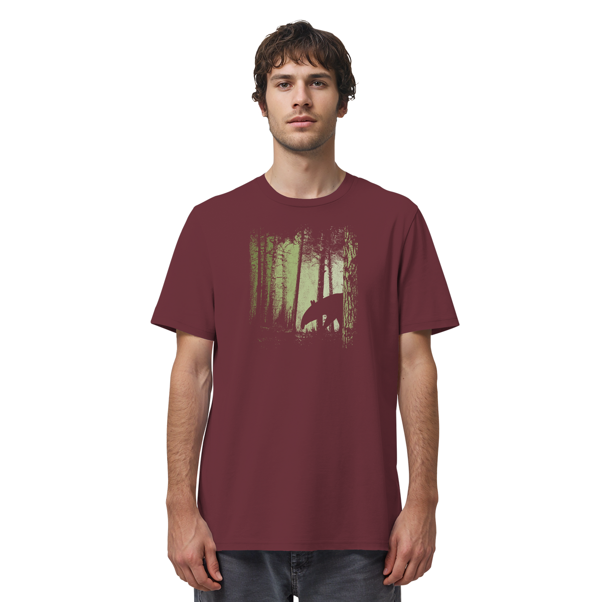 Lässiger Tapir im Zwielicht Wald - Organic Shirt