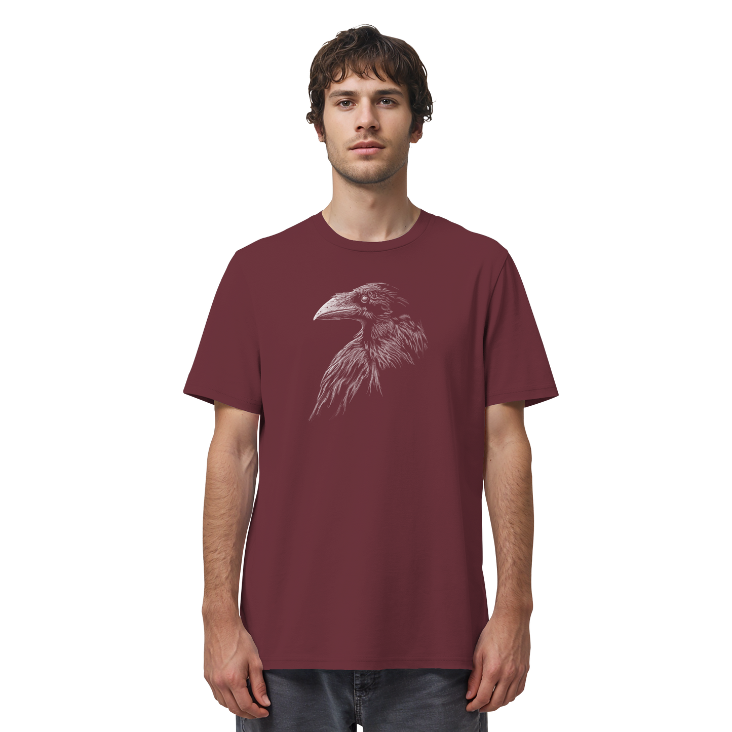 Kritzelkunst Rabe Krähe - Organic Shirt