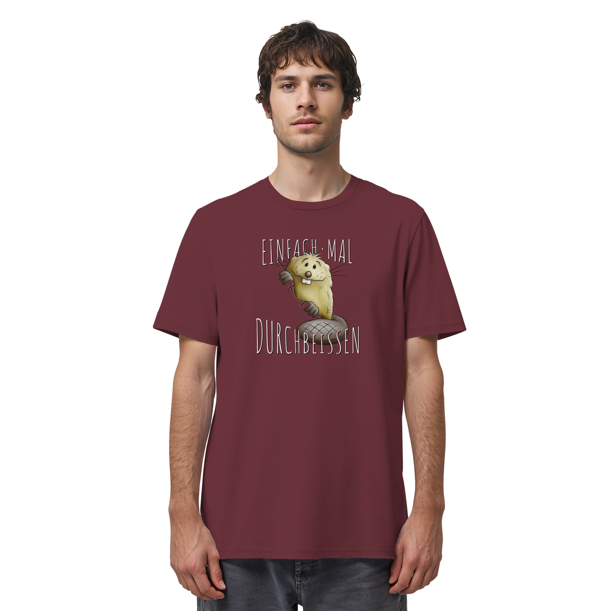 Einfach mal Durchbeissen Biber - Organic Shirt
