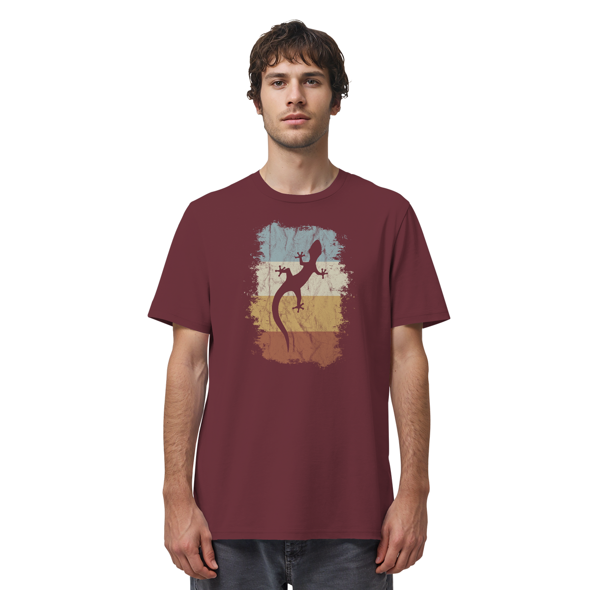 Retro Gecko Salamander Silhouette - Organic Shirt