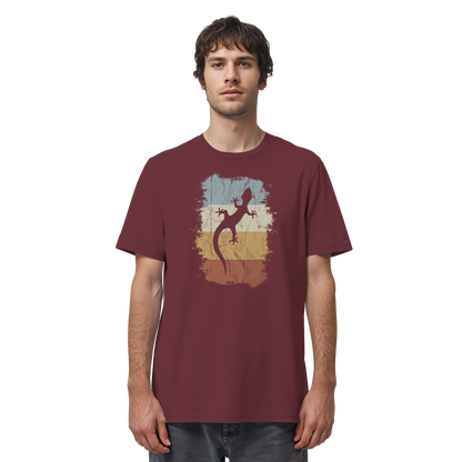 Retro Gecko Salamander Silhouette - Organic Shirt