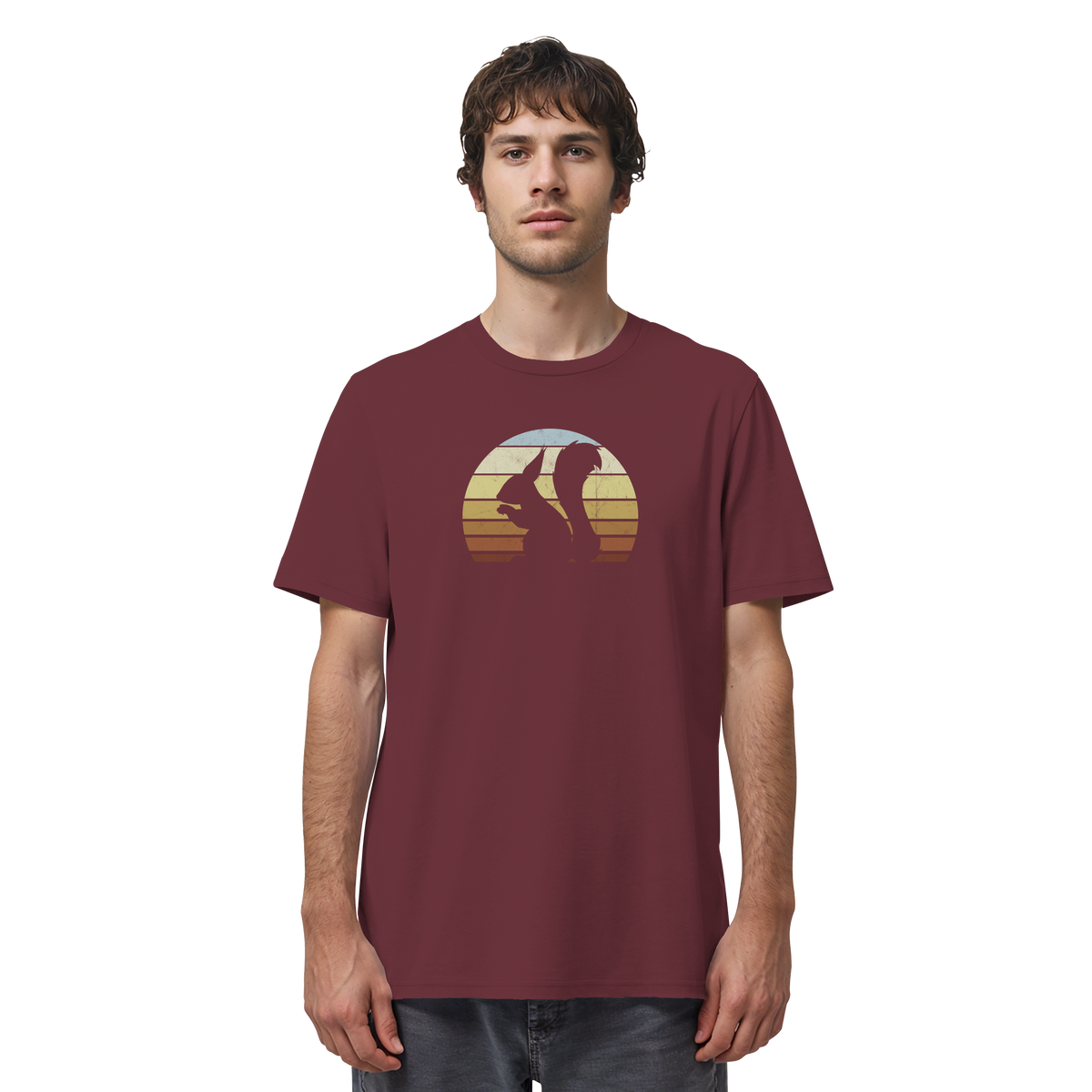 Retro Eichhörnchen Silhouette - Organic Shirt