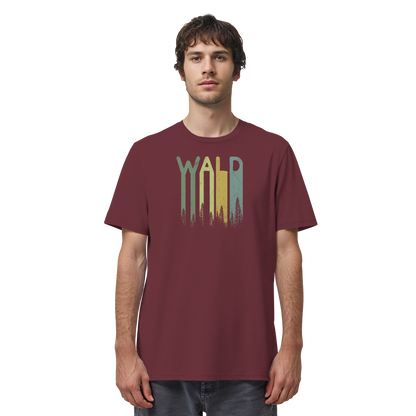 Wald Retro Forst Schriftzug - Organic Shirt