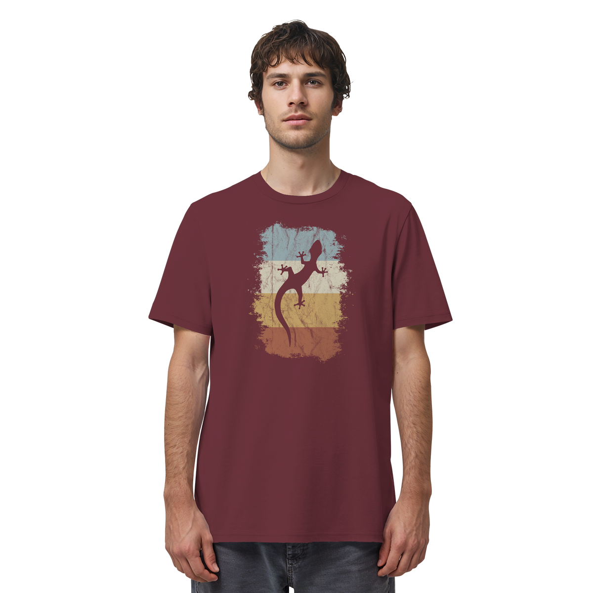 Retro Gecko Salamander Silhouette - Organic Shirt