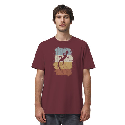 Retro Gecko Salamander Silhouette - Organic Shirt