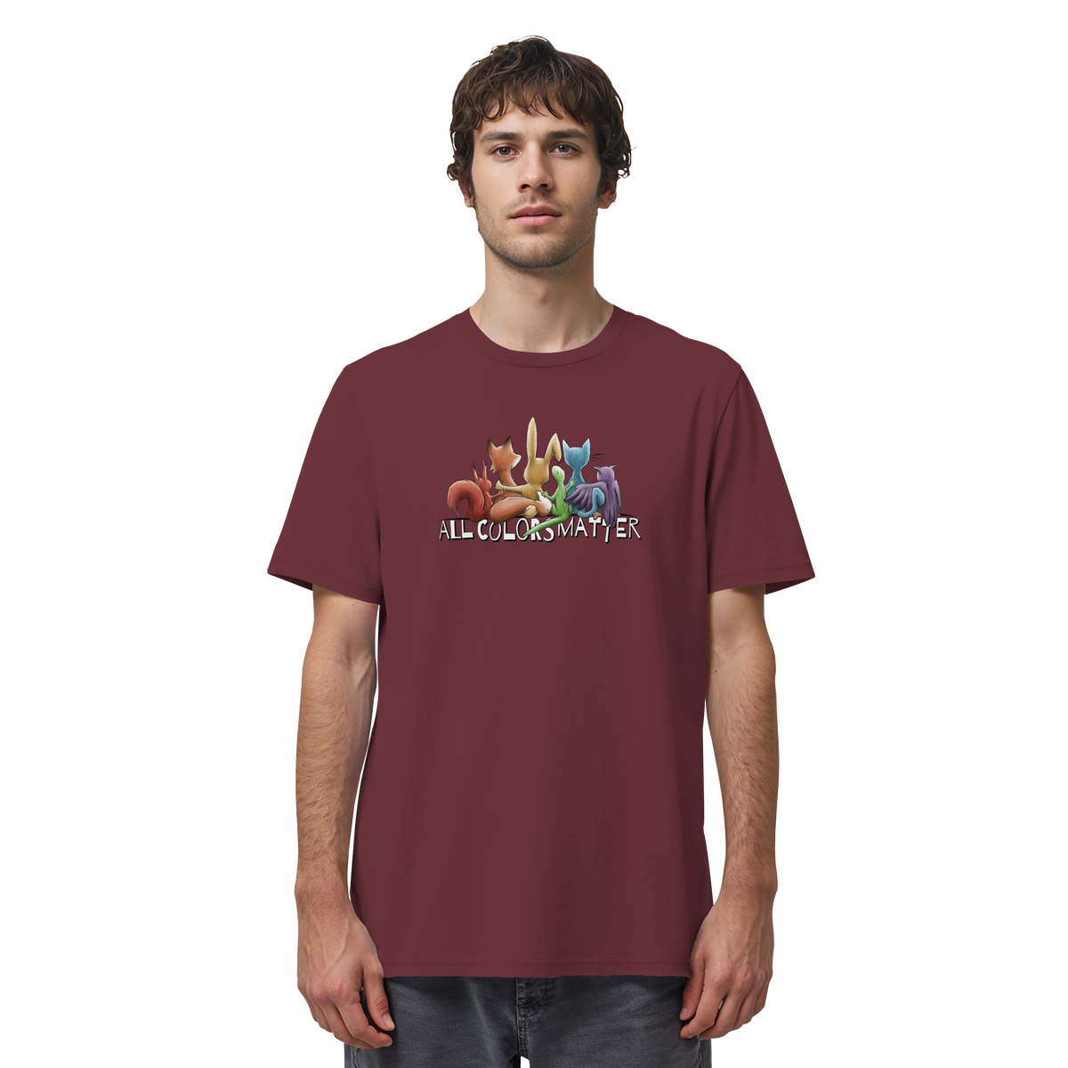 All Colors Matter! Regenbogen Tiere für Vielfalt - Organic Shirt