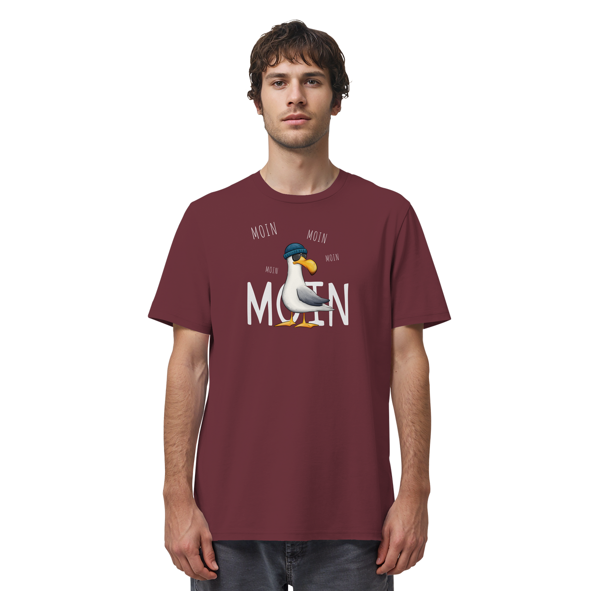 Moin Moin Lässige Hipster Möwe  - Organic Shirt