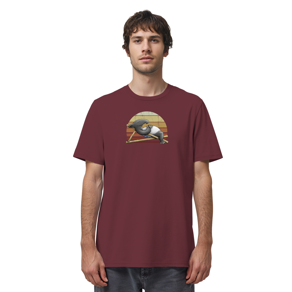Lässiger Retro Sundown Tapir - Organic Shirt