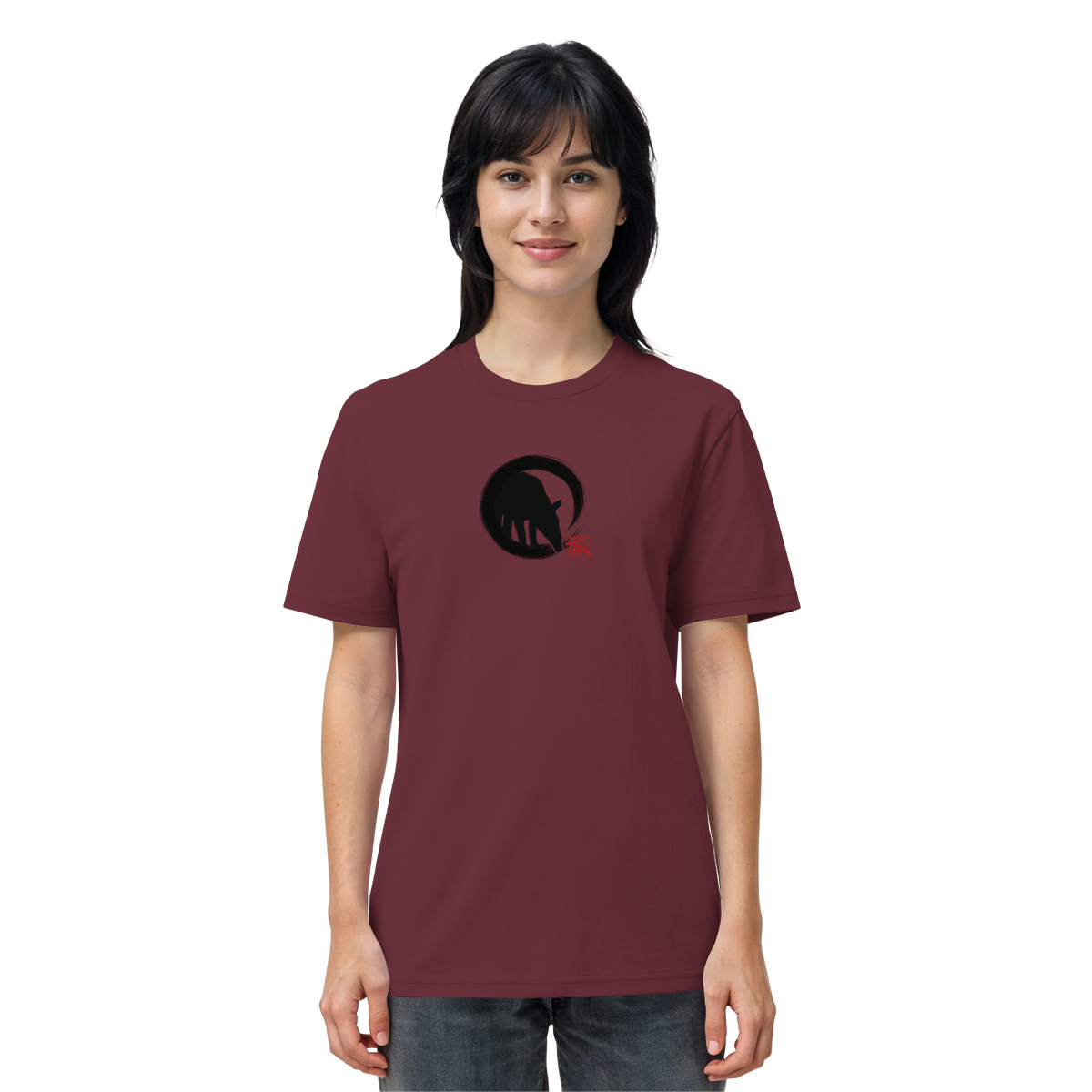 Zen Tapir im japanischen Enso Kreis - Organic Shirt