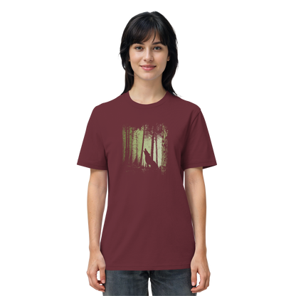 Einsamer Wolf im Zwielicht Wald  - Organic Shirt