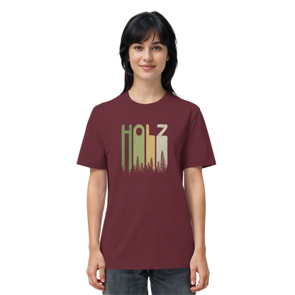 Holz Retro Wald Schriftzug - Organic Shirt