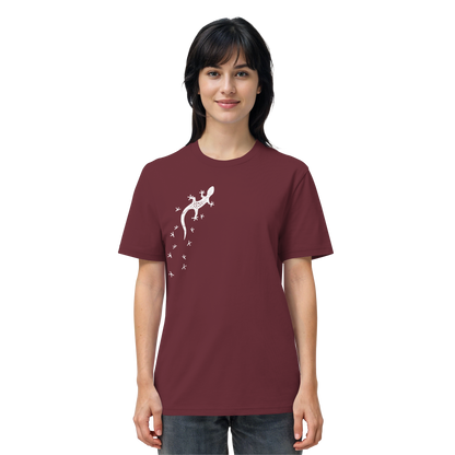 Gecko Eidechse Silhouette hell - Organic Shirt