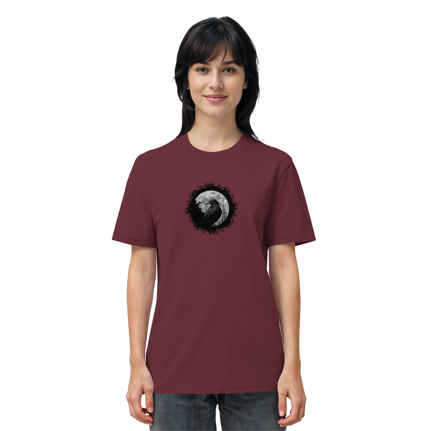 Schwarzer Rabe bei Vollmond  - Organic Shirt