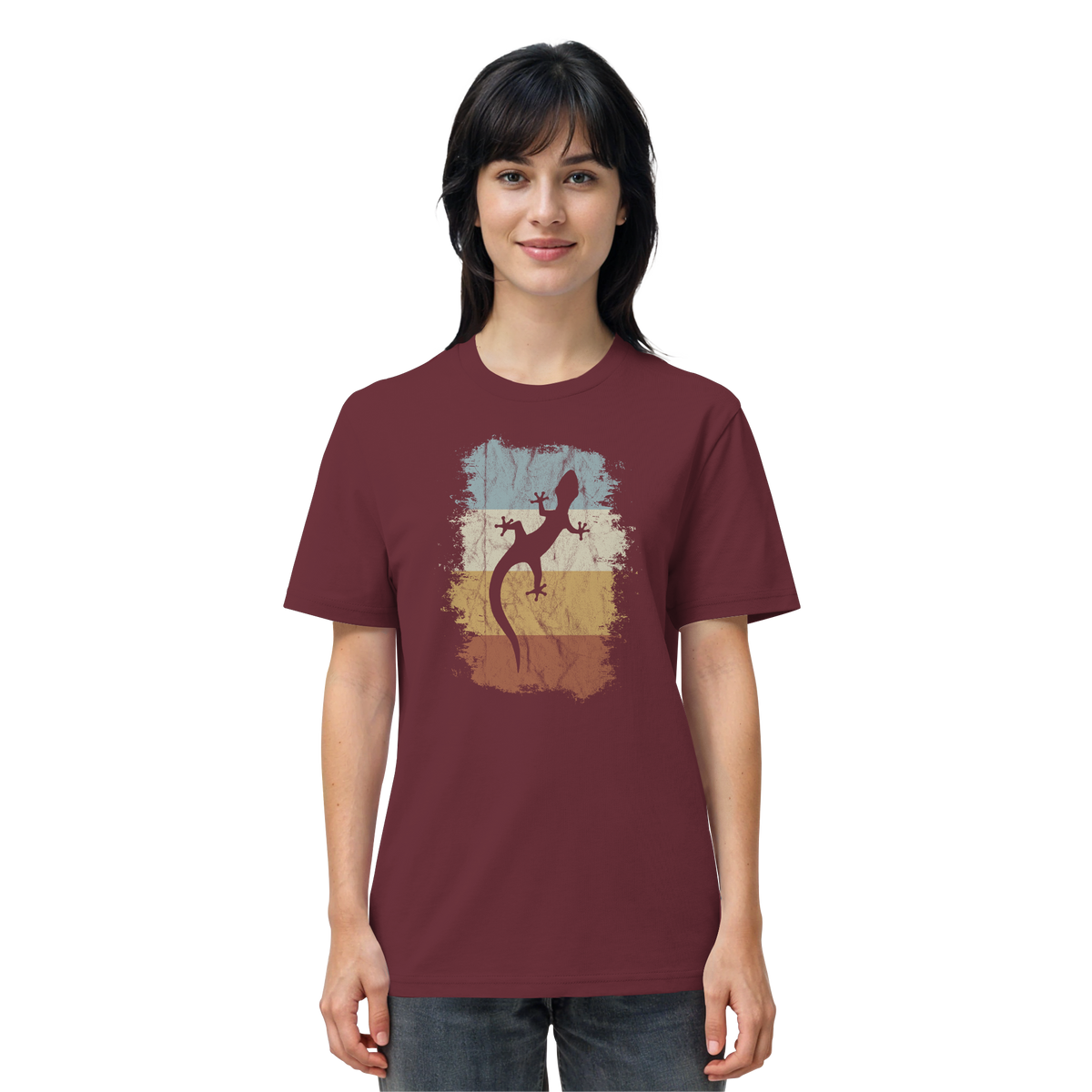 Retro Gecko Salamander Silhouette - Organic Shirt