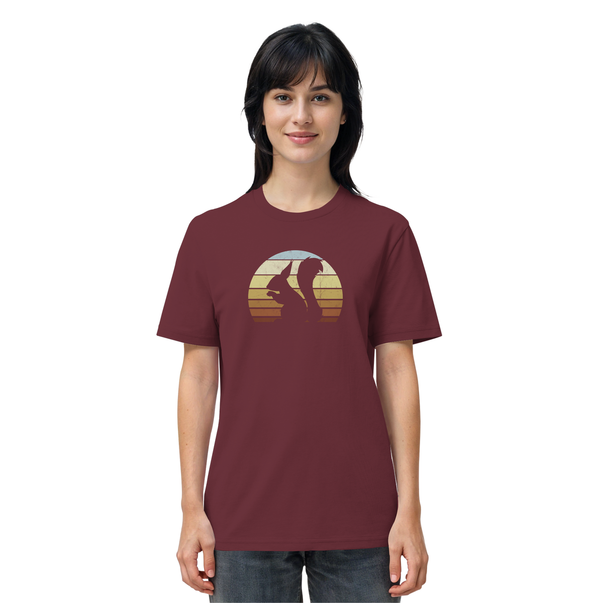 Retro Eichhörnchen Silhouette - Organic Shirt