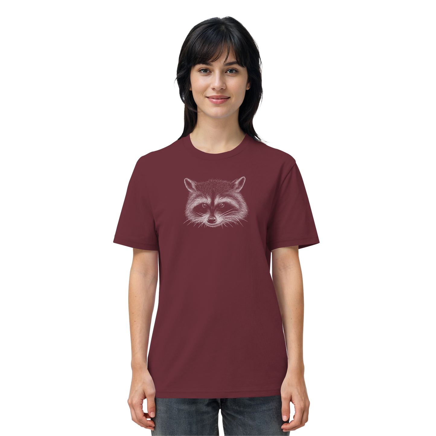 Waschbär Illustration Kritzelkunst - Organic Shirt