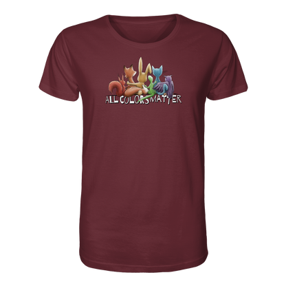 All Colors Matter! Regenbogen Tiere für Vielfalt - Organic Shirt