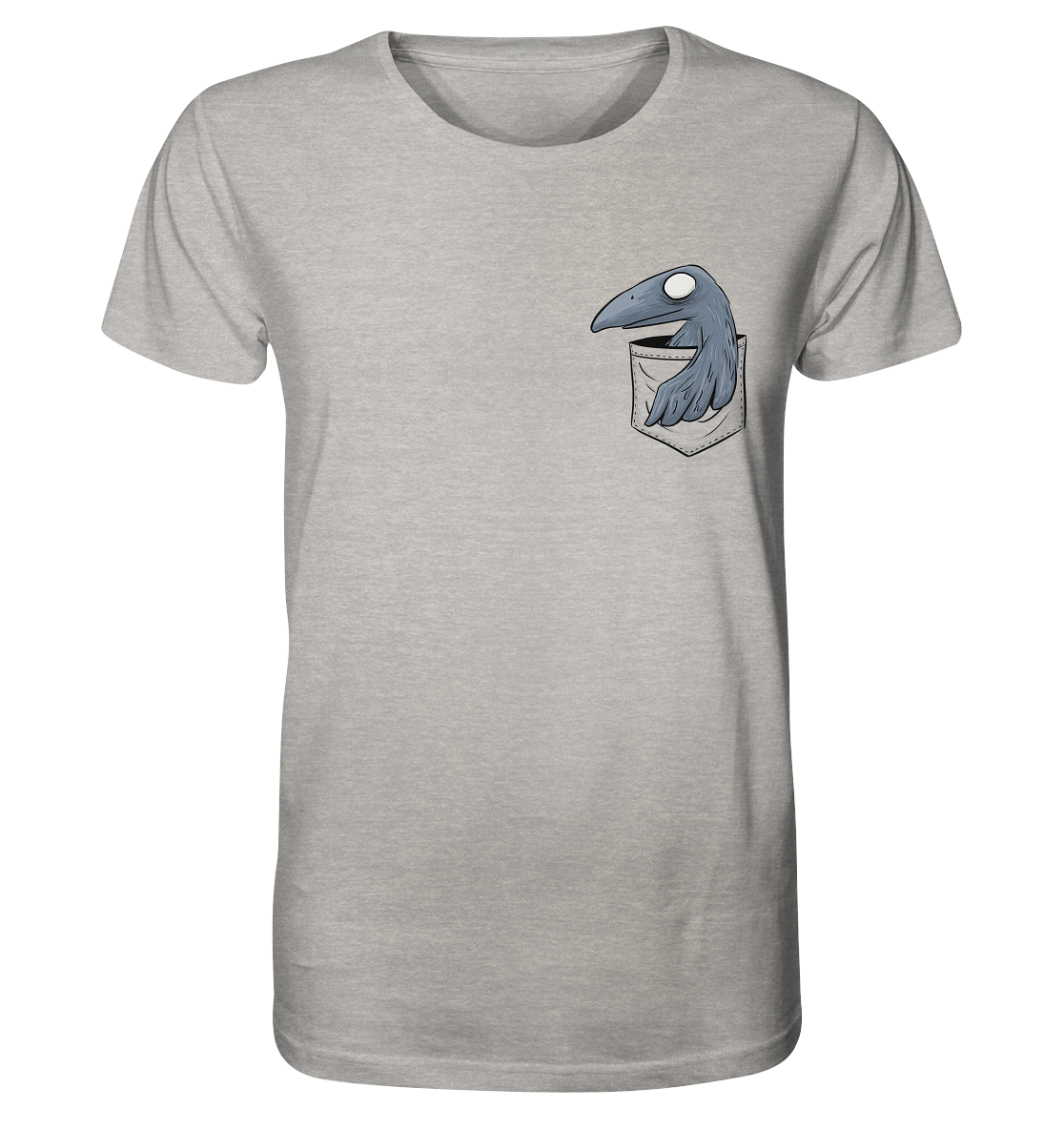 Grufti Rabe Krähe in der Tasche - Organic Shirt