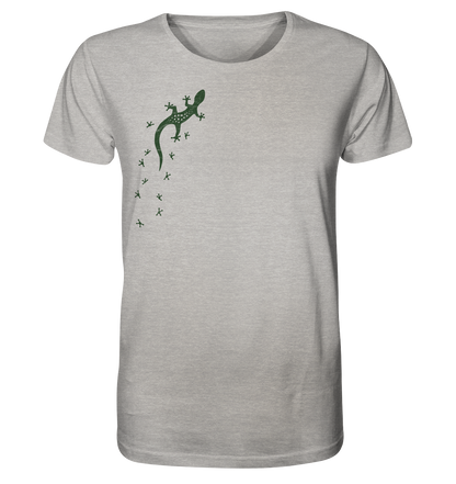 Gecko Eidechse Silhouette dunkel - Organic Shirt