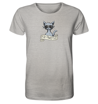Stay Pawsitive Bleib lässig Hipster Katze - Organic Shirt