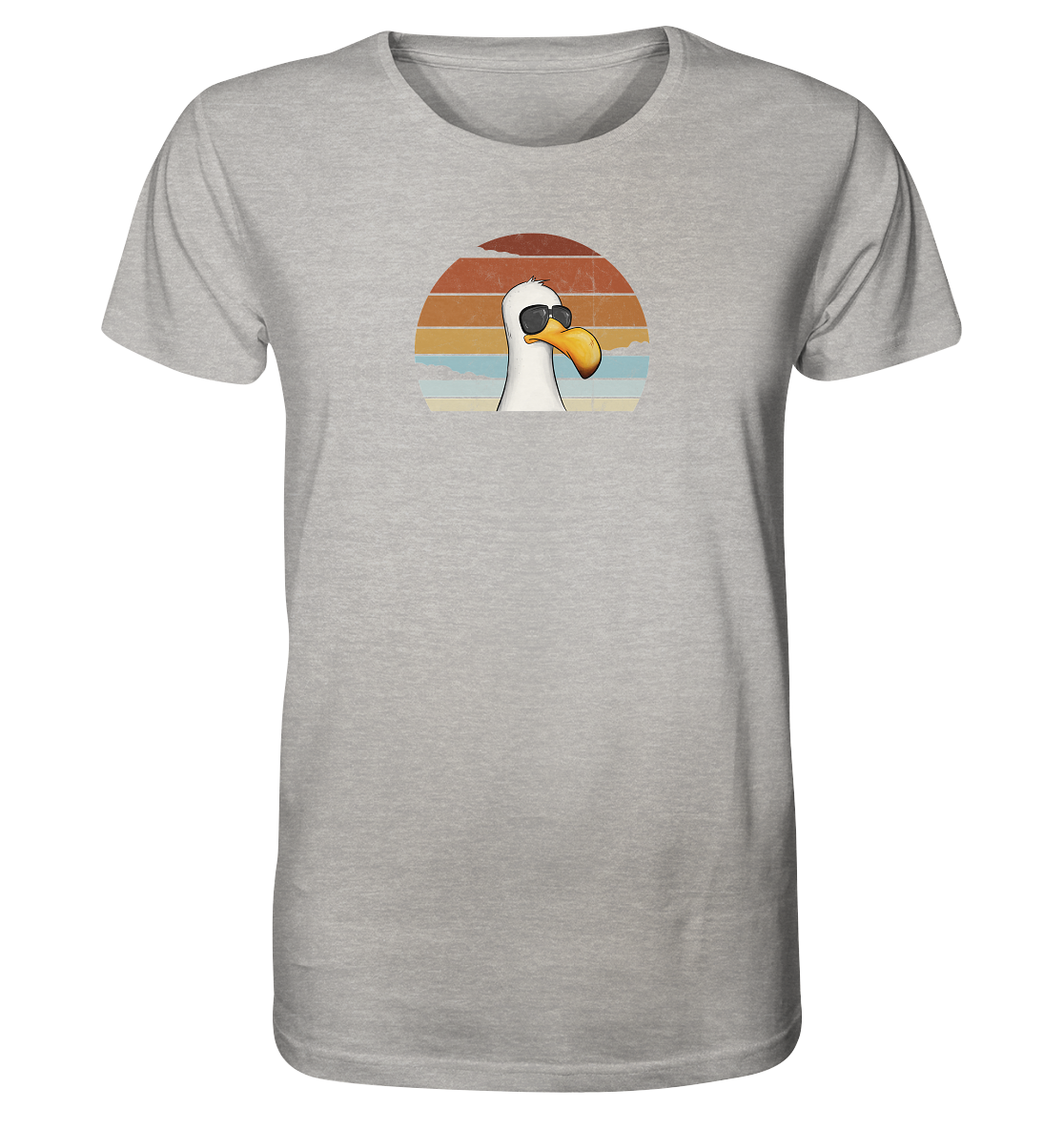 Cool lässige Retro Möwe - Organic Shirt